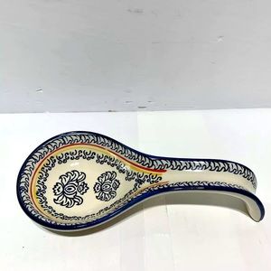 Boho Art textured CERAMIC Spoon Rest Holder